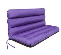 Garniture de balançoire 150 cm - coussin de banc de jardin & de balançoire, hydrofuge, résistant aux UV, tissu Oxford, carreau brun, confortable & facile à entretenir | HobbyGarden