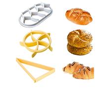 Anicy Lot de 3 tampons à pains, tampons à pain, accessoires de cuisson pour le pain, presse-pain pour semis impérial, rouleau à pain, coupe-croissant, moule à pain à la maison
