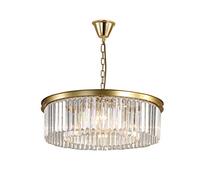 ANIFM Luminaire Suspendu en Cristal Minimaliste américain, Lustre en Cristal d'or rétro LED plafonnier Salon Restaurant hôtel Lampe Suspendue luminaire E14 * 4, D40cm Comfortable Anniversary