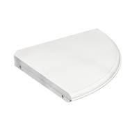 Anika Étagère d'angle flottante facile à monter - Finition MDF blanc avec fixations incluses (19 cm x 19 cm)
