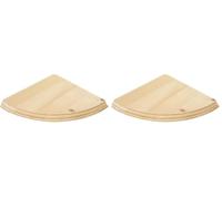 Anika Étagères d'angle flottantes en Bois pour Salon / 2 Tailles/Étagère Murale Facile à Assembler/Prête à Peindre, teindre ou vernir/Accessoires Inclus (19 cm x 19 cm) (Lot de 2)