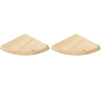 Anika Living Étagère d'angle Flottante en Bois - 2 Tailles - Facile à Monter - Prêt à Peindre, teindre ou vernir - Fixations incluses (28cm x 28cm) (Lot de 2)