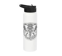 Animal de travail et fête éléphant et holic d'éléphant Stainless Steel Insulated Water Bottle