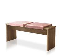 animal-design 60009 Coussin de Serrage avec 1 Barre de siège Souple pour Banc de Jardin Bleu/Rose Dimensions : 40 x 35 x 6 cm