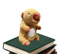 Animal en peluche : compagnon apaisant de Capibara en peluche avec mouvement de respiration et fonction de lumière de projection, jouet doux et confortable pour se détendre, soutenir l'heure de