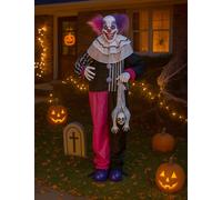 Animatronic Clown avec effets sonores et lumineux Rose Noir 170 cm -