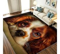 Animaux Compagnie Tapis Salon Multicolore 120x170cm Lavable en Machine Rug | Antidérapant Rugs, Cavalier King Charles Spaniel Chambre Descente de Lit Salle a Manger Bureau Cuisine Poil Ras Carpet