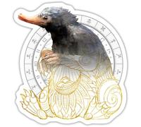 Animaux Fantastiques Niffleur Or Trésor Autocollant Sticker