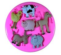 Animaux pig Ferme Mouton Vache Cheval âne Moule en silicone Moule pour décoration gâteau glaçage pour gâteau Sugarcraft outil de fées Blessings