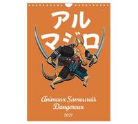 Animaux Samouraïs Dangereux (Calendrier mural 2027 DIN A4 horizontal), CALVENDO calendrier mensuel: Explorez la fusion sauvage entre les animaux et ... images captivantes de créatures dangereuses.