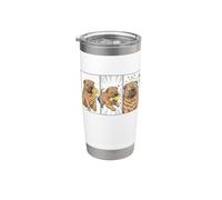 Anime chinois Shar-Pei Funny Lemon Meme Gobelet isotherme en acier inoxydable double paroi