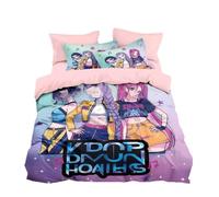 Anime Housse de Couette Motif Idole KPop Parure de lit 140x200cm en Polyester avec Housse de Couette et taie d'oreiller 65x65cm-e2