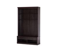 Anita-bibliothèque + Meuble TV Avec 2 Tiroirs En Pin Marron