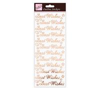 Anita's ANT 810278 Sticker Scrapbooking Or Rose Blanc Taille Unique