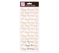 Anita's ANT 810279 Sticker Scrapbooking Or Rose Blanc Taille Unique