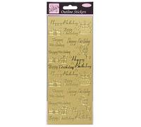 Anita's Autocollants pour scrapbooking, Or, Taille unique