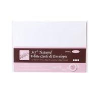 Anita's Cartes/Enveloppes 5 x 7 Texturées (20PK 240Gsm) - Blanc