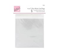 Anitas Sachet d'autocollants 167 x 167 mm avec carte en plastique 25 mm, Lot de 50-Rouge à lèvres-Transparent