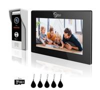 ANJIELO SMART TUYA Interphone vidéo (filaire), sonnette vidéo 1080p avec écran tactile 7", prise en charge de la détection de mouvement, plusieurs méthodes de déverrouillage (2)