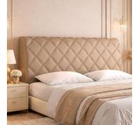 AnkekolyStar Housse de tête de lit - Anti-poussière - Extensible - Pour tête de lit rembourrée - Pour chambre à coucher (kaki, 160 cm)