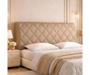 AnkekolyStar Housse Tete de Lit, Housse de Protection Tête de Lit avec Côté Extensible, Lavable Anti-poussière (Kaki, 150cm)