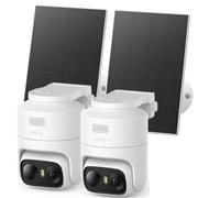 Anker eufy C37 2K Caméra surveillance wifi extérieur sans fil | Caméra extérieure, suivi IA à 360° PTZ, énergie solaire, détection IA, sans frais, stockage local, paquet de 2
