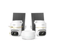 Anker eufy C37 4K Caméra surveillance wifi extérieur sans fil | Suivi IA 360°, panorama et inclinaison, solaire, reconnaissance faciale, sans frais, vision nocturne, lot de 2 +HomeBase mini