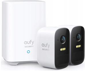 Anker eufy Security eufyCam 2C système de sécurité sans fil, kit double caméra, 1080p, vision nocturne, blanc