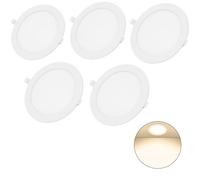 Ankishi Spot LED Encastrable 230V 6W Blanc Neutre Lot de 5, Plafonnier LED Plat Alu 4500K, Spots de Plafond 180° Grand Angle, Dalle LED pour Salon Cuisine Bureau Chambre Couloir Cave