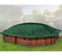 ANKO PLANEN AirDeluxe Bâche de piscine octogonale gonflable en bâche de camion 680 g/m² (1360 g/m²) - Couverture d'hiver stable (vert RAL6005, 500 cm x 500 cm)