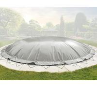 ANKO PLANEN Bache de Piscine Gonflable Ronde - idéale pour l’Hiver - bâche de Piscine Robuste AirDeluxe (diamètre de la Piscine: 500cm, Gris)