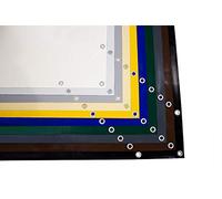 ANKO PLANEN Bâche en Tissu PVC 700 g/m² avec œillets Ronds galvanisés - bâche de Camion Mate, résistante aux UV et à la déchirure (Noir, 2,5 m x 4 m)
