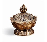 ANKROYU Bol de Brûleur d'encens à Reflux Vintage, Mini Porte-encens Vintage, Cône De Bâton De Fumée à Reflux, Brûleur D'encens Au Charbon De Bois pour la Décoration de la Maison(Bronze)