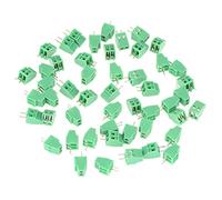 ANKROYU Connecteur de bornier à vis PCB vert à 2 broches, pas de 2,54 mm, connexion électrique universelle de haute qualité pour le câblage des circuits imprimés, matériau en plast