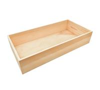 Anktily 1 paquet de boîtes de rangement en bois non laquées, 40 x 20 x 8 cm, organisateur rectangulaire, récipient en bois naturel rustique pour la maison, le bureau et la décoration de l'événement