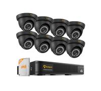 Anlapus 1080P 8CH 2To H.265+ DVR Kit Caméra Surveillance Extérieure IP66 | Vision Nocturne 24m Détection IA Personne/Véhicule Alerte Instantanée et App Gratuite Accès à Distance, Enregistrement 24/7