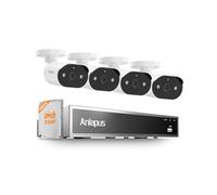 Anlapus 3MP Kit Caméra de Surveillance PoE NVR 8CH 5MP 500GB | Détection IA des Personne, Vision Nocturne et Alarme Sonore et Lumineuse, Alerte Instantanée et Enregistrement 24/7