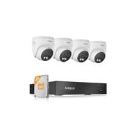 Anlapus 4K Kit Caméra de Surveillance, DVR 8CH H.265+ avec Détection IA des Personnes/Véhicules, 8MP Caméra Fil, Vision Nocturne 24m