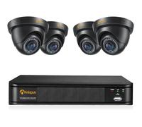 Anlapus H.265+ 8CH FHD 1080P DVR Vidéo Surveillance 4pcs Caméra de Surveillance Extérieure Alerte par Email Accès à Distance