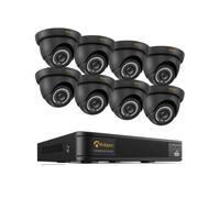 Anlapus Kit de caméras de Surveillance 1080p 8CH DVR sans Disque Dur, 8 caméras Dome 2 MP, Détection de Personnes et de véhicules
