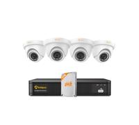 Anlapus Kit Vidéosurveillance Extérieure 4 Caméras 1080P DVR 8CH 1 to | 100 % filaire BNC, pas de Wi-Fi. 4 caméras dôme 2MP. Disque dur 1 To inclus, sans abonnement. H.265+, HDMI/VGA, IP66.