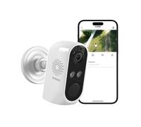 Anlapus Pack 1 Caméra Surveillance WiFi 6 2K 3MP Extérieur/Intérieur | Vision Nocturne Couleur, Détection IA Personne/Véhicule, Alarme Sonore et Lumineuse, Enregistrement 24/7, A61