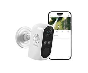 Anlapus Pack 1 Caméra Surveillance WiFi 6 2K 3MP Extérieur/Intérieur | Vision Nocturne Couleur, Détection IA Personne/Véhicule, Alarme Sonore et Lumineuse, Enregistrement 24/7, A61
