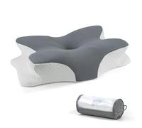 Anluomafuy Oreiller Ergonomique Cervical, Oreiller Orthopédique à Mémoire de Forme pour la Nuque, Coussin de Soutien du Cou, Oreiller Cervicales Douloureuses, pour Dormir sur Le Côté et sur Le Dos