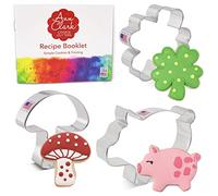 Ann Clark Cookie Cutters Lot de 3 emporte-pièces pour biscuits Motif New Year Luck & Love Fabriqué aux États-Unis