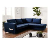Anna - canapé d'angle droit - 5 places - convertible - en velours