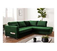 Anna - canapé d'angle droit - 5 places - convertible - en velours