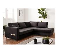 Anna - canapé d'angle droit - 5 places - convertible - en velours