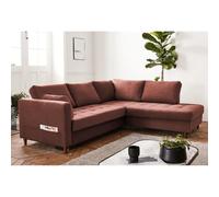 Anna - canapé d'angle droit - 5 places - convertible - en velours