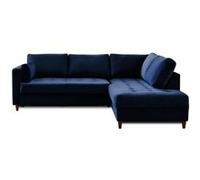Anna - canapé d'angle droit - 5 places - convertible - en velours